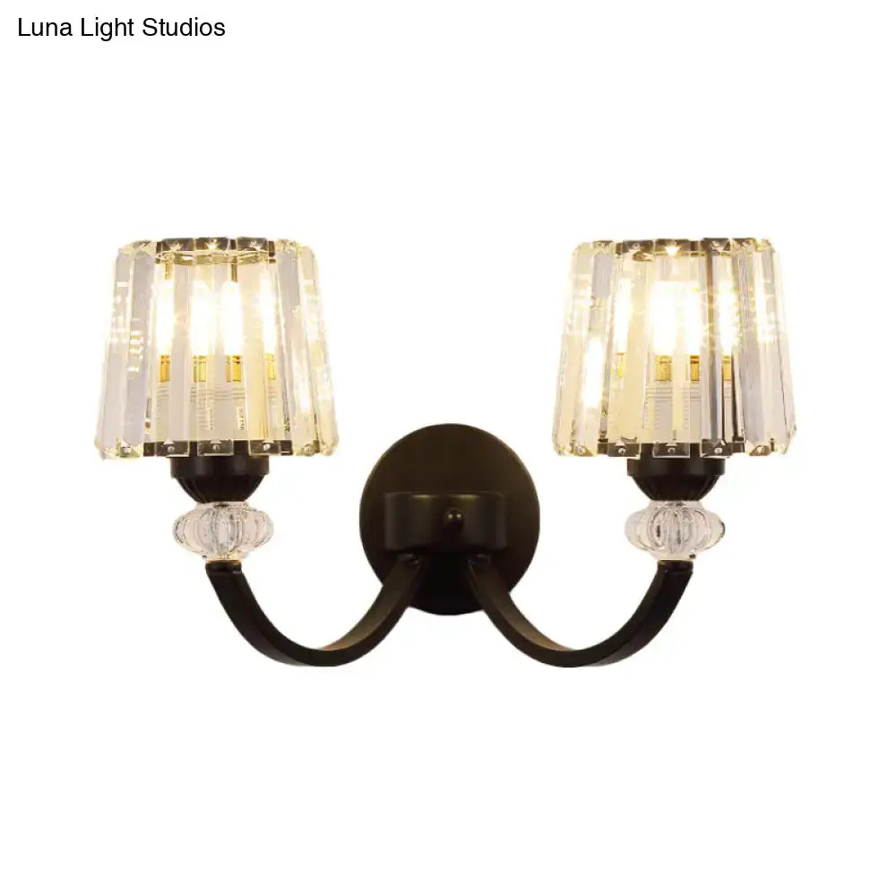 Crystal Black Gold Wall Lamp