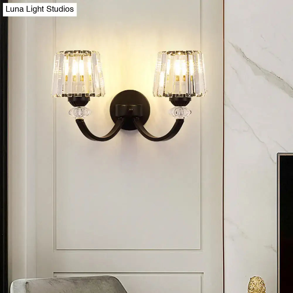 Crystal Black Gold Wall Lamp