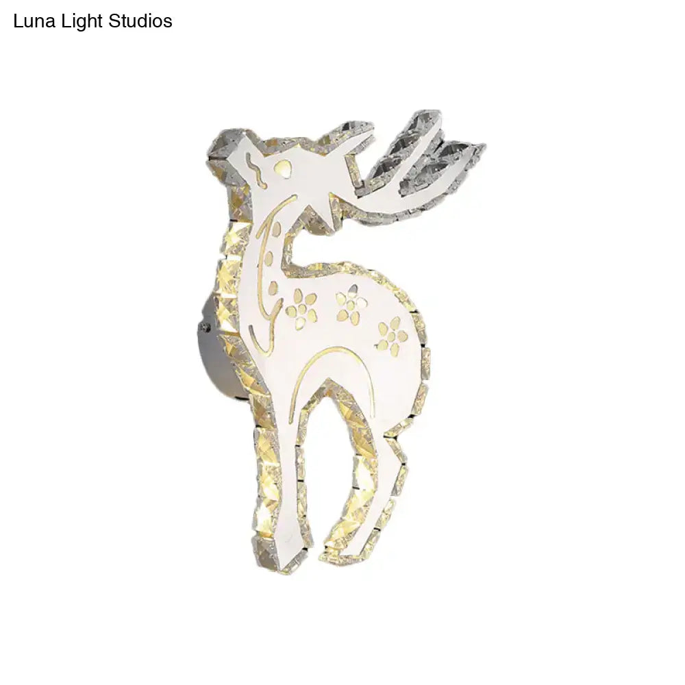Crystal Elk Wall Sconce