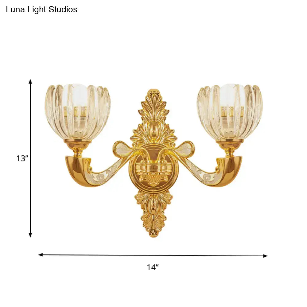 Crystal Gold Wall Sconce