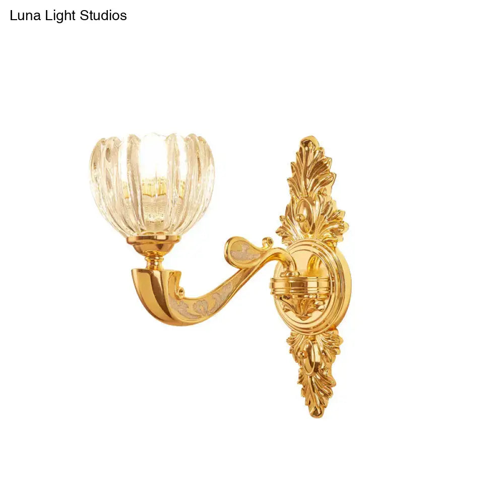 Crystal Gold Wall Sconce