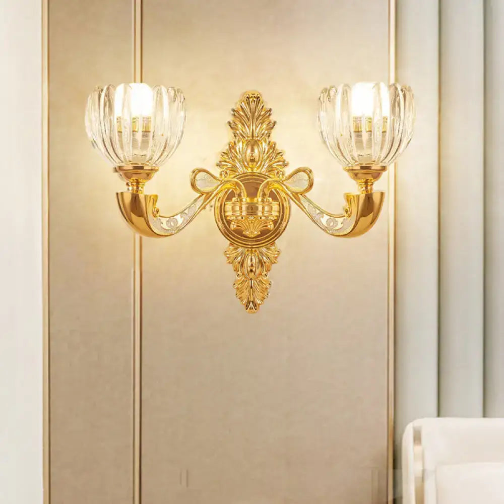 Crystal Gold Wall Sconce