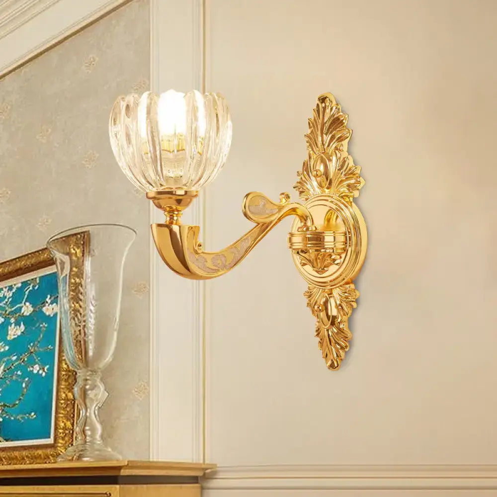 Crystal Gold Wall Sconce
