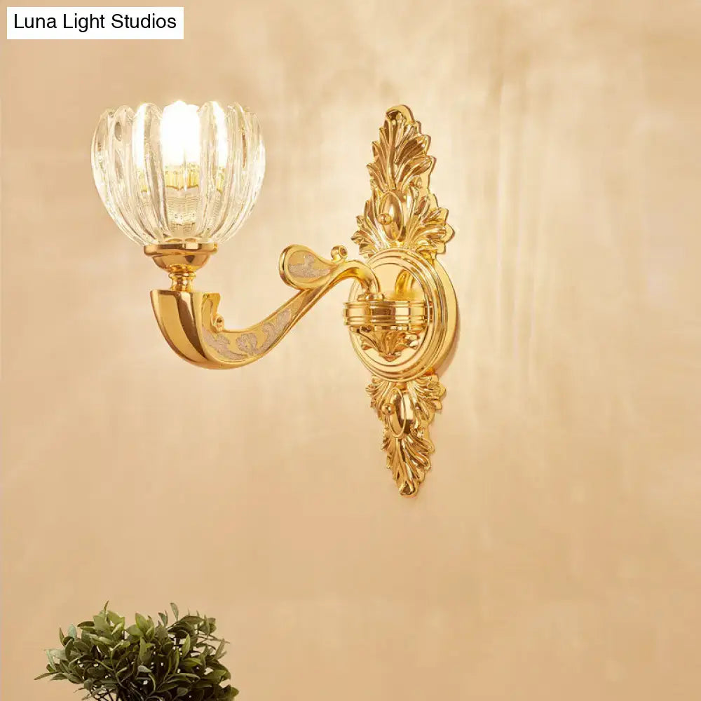 Crystal Gold Wall Sconce