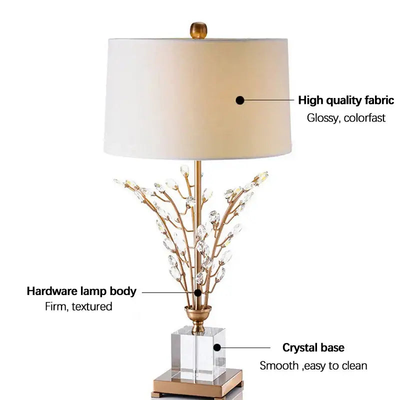 Crystal Gold Branch Lamp