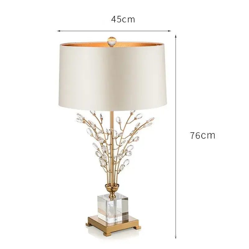 Crystal Gold Branch Lamp