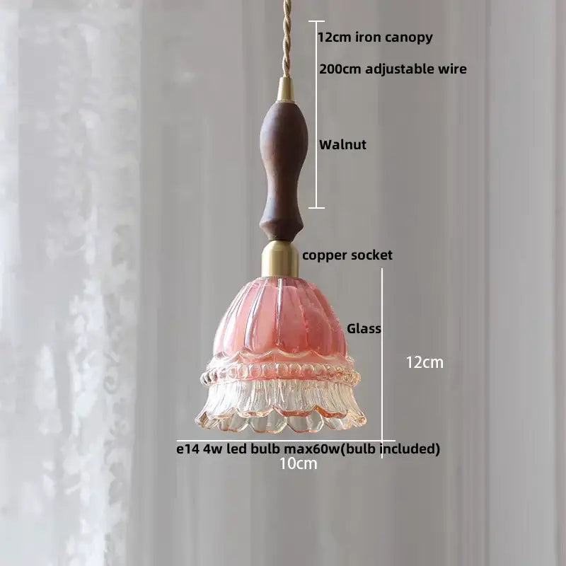 Crystal Brass Pendant Light with Cascading Beads