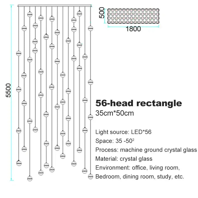 Crystal Bubble Pendant Light for Hospitality Settings