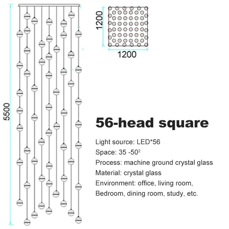 Crystal Bubble Pendant Light for Hospitality Settings