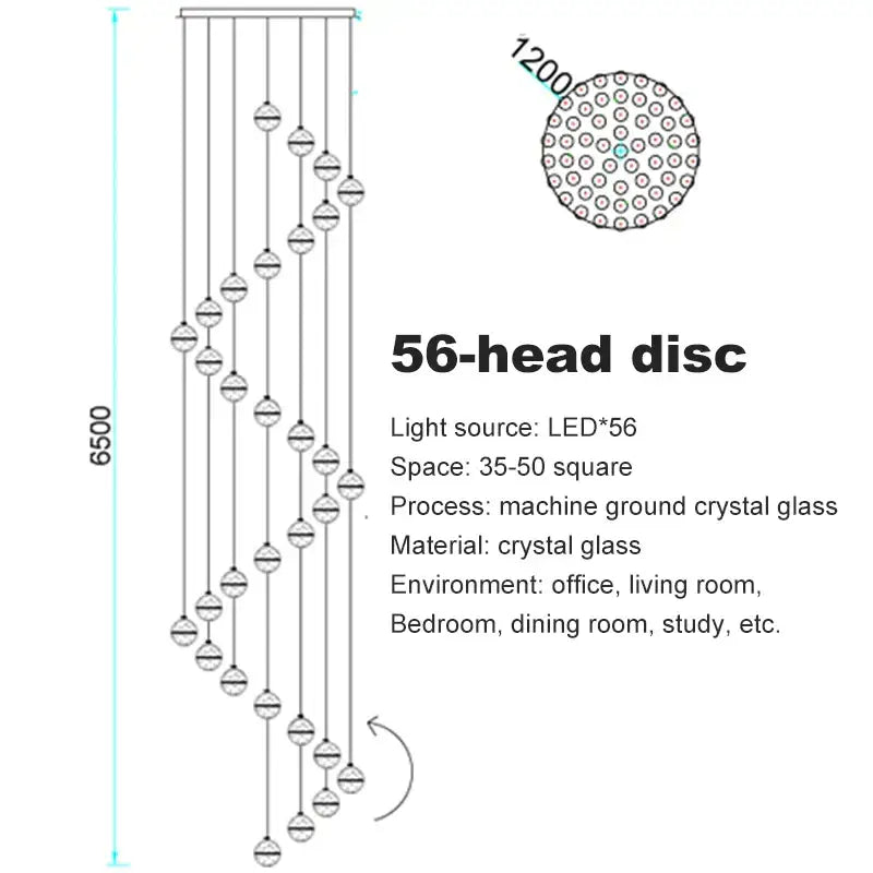 Crystal Bubble Pendant Light for Hospitality Settings