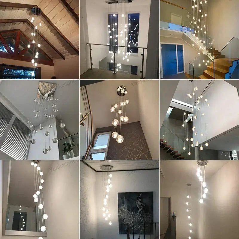 Crystal Bubble Pendant Light for Hospitality Settings