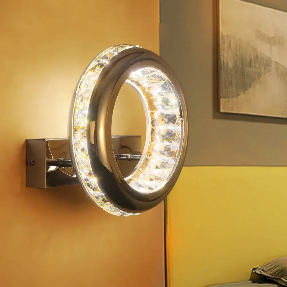Nickel Ring Wall Sconce