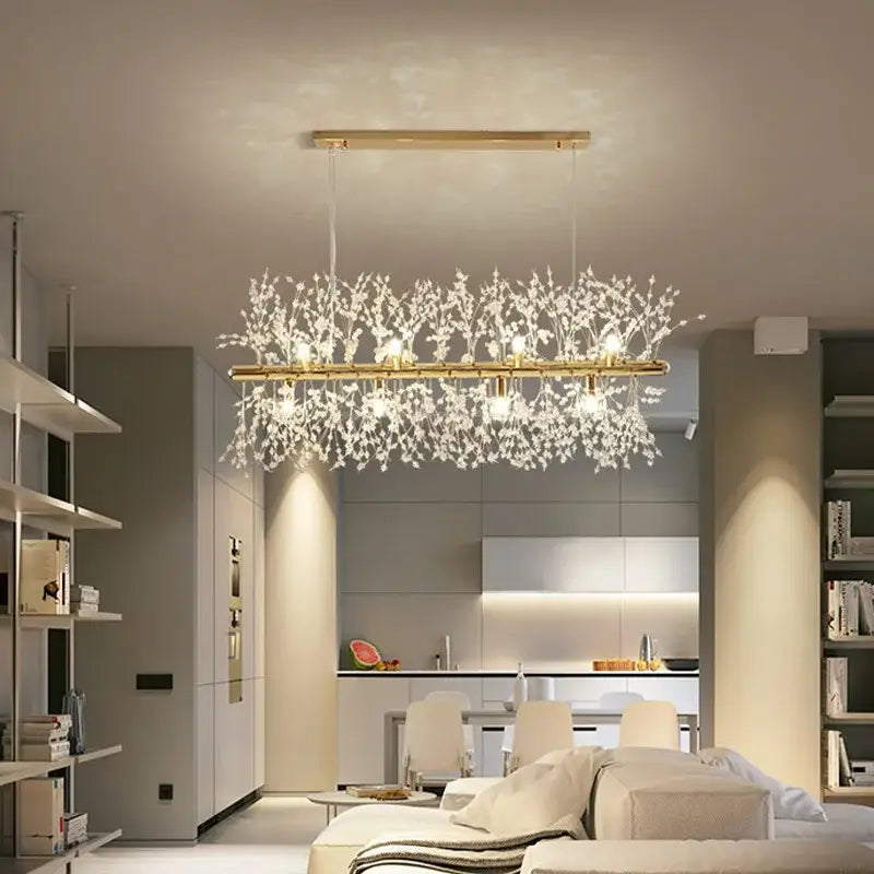 Golden Dandelion Chandelier