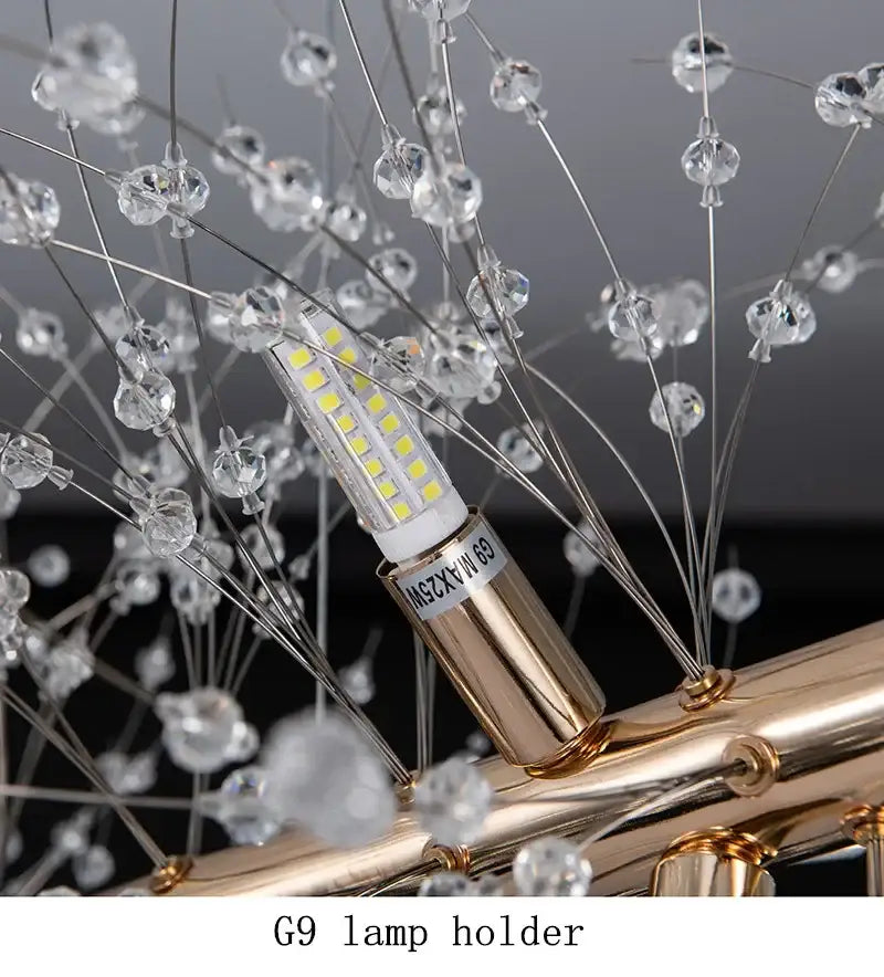 Golden Dandelion Chandelier