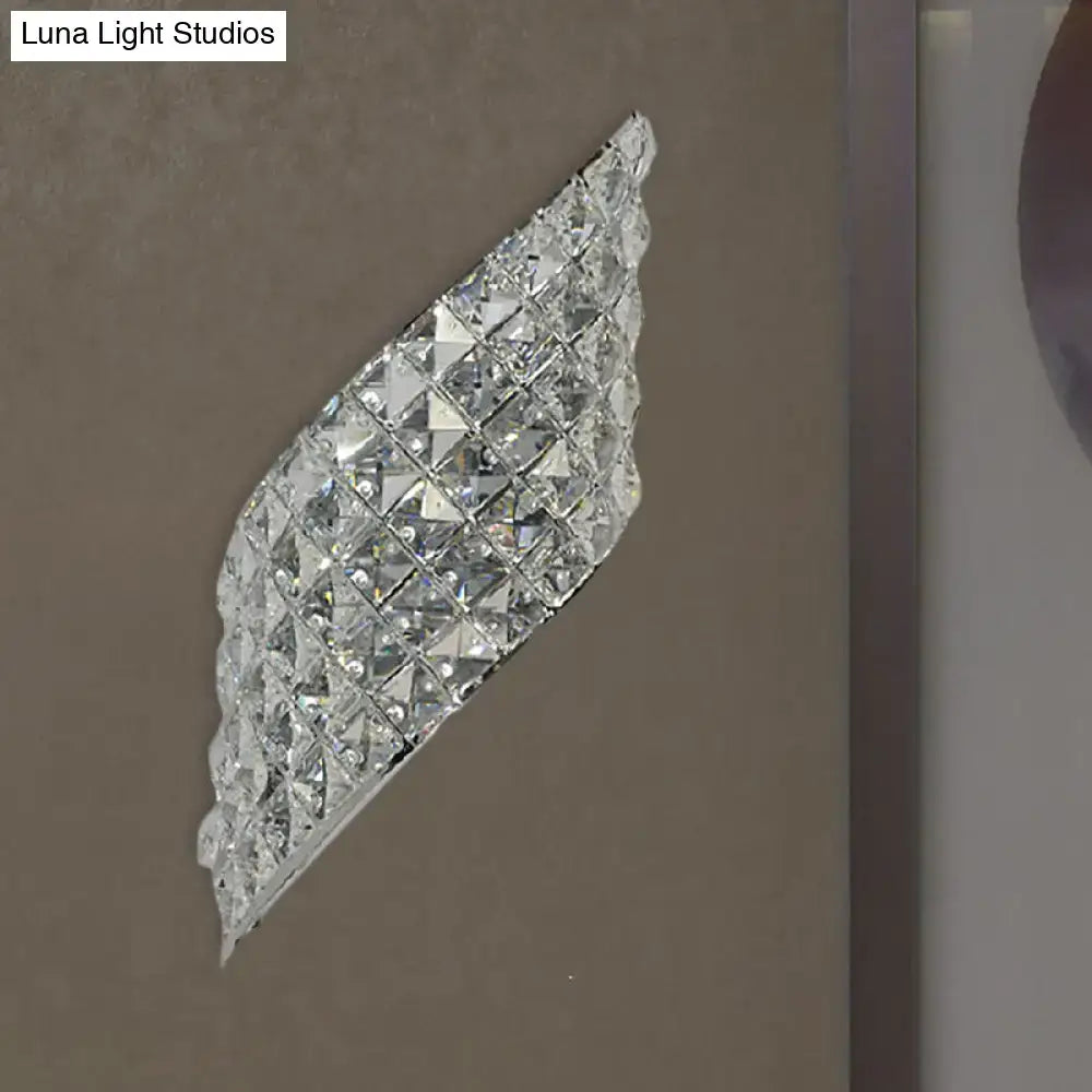 Silver Crystal Stainless Wall Sconce