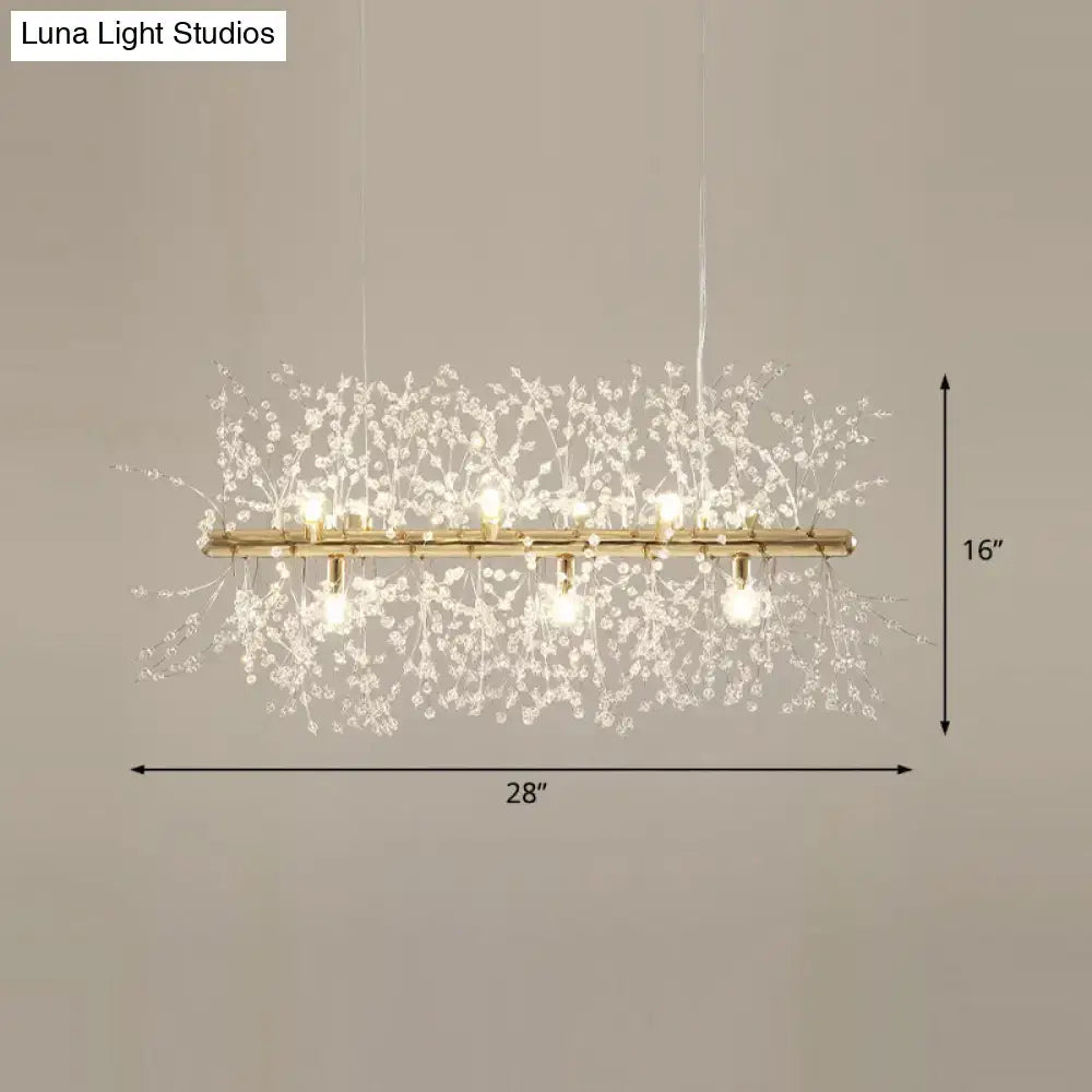 Chrome Gold Flower Ceiling Lamp