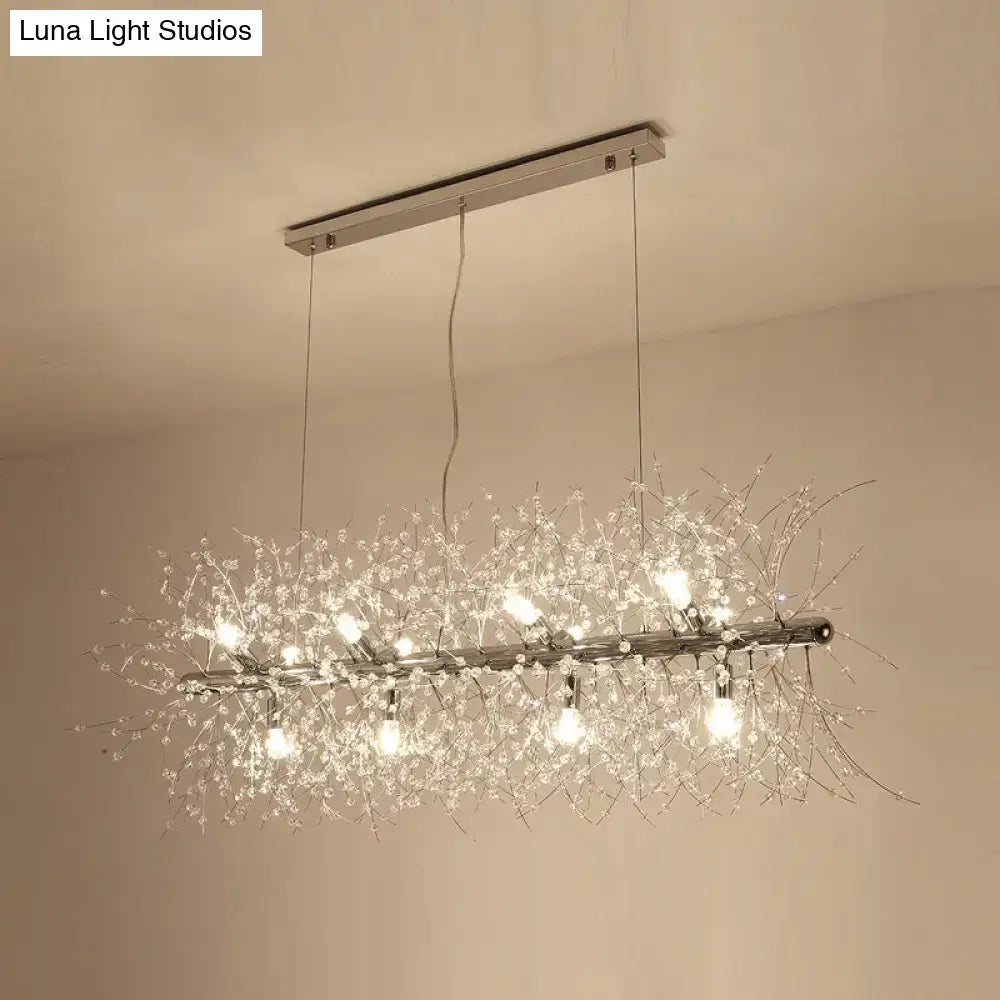 Chrome Gold Flower Ceiling Lamp