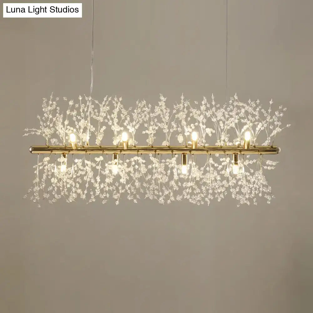 Chrome Gold Flower Ceiling Lamp