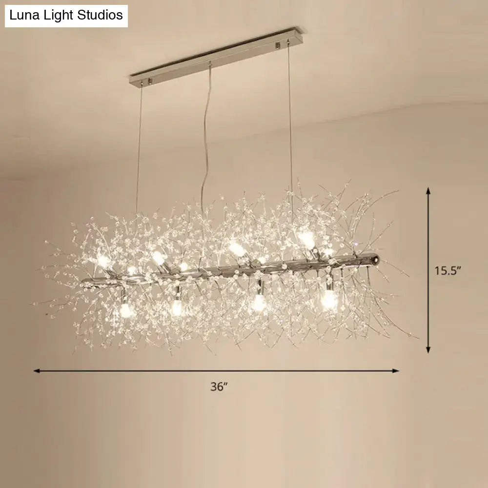 Chrome Gold Flower Ceiling Lamp