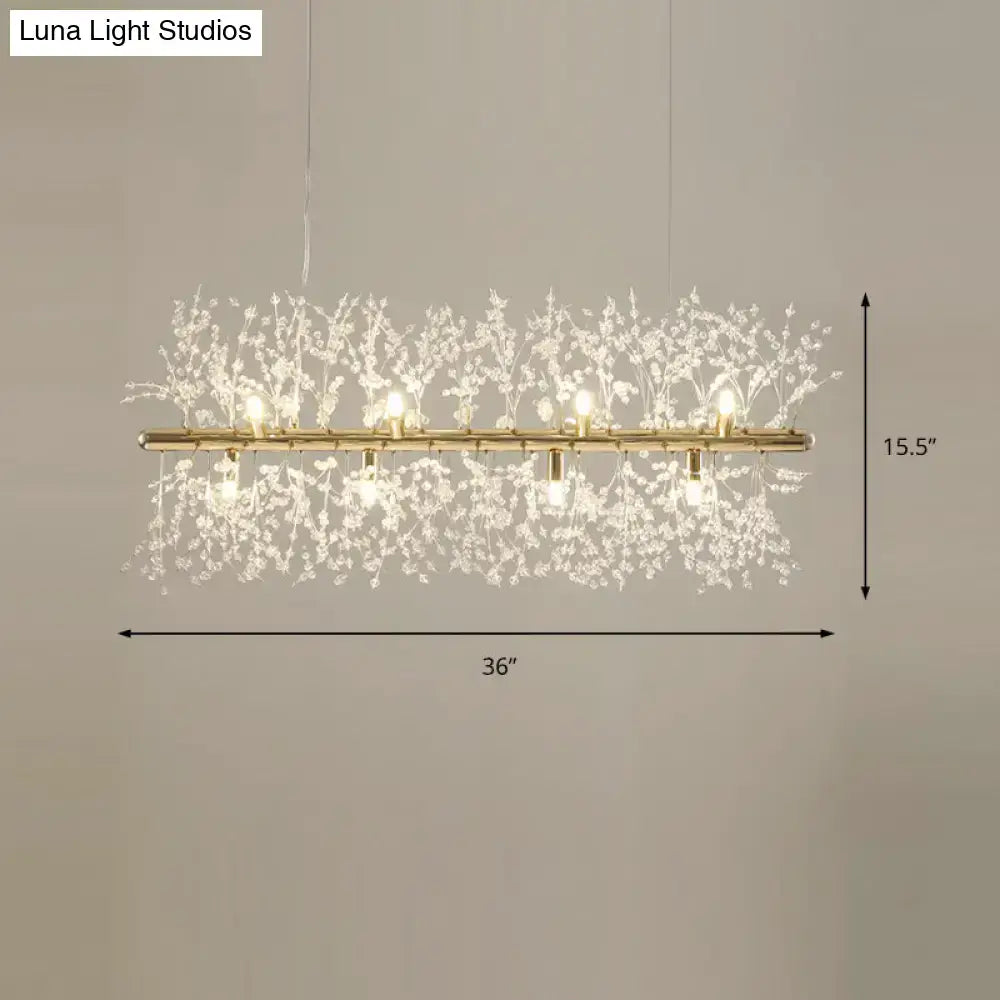 Chrome Gold Flower Ceiling Lamp