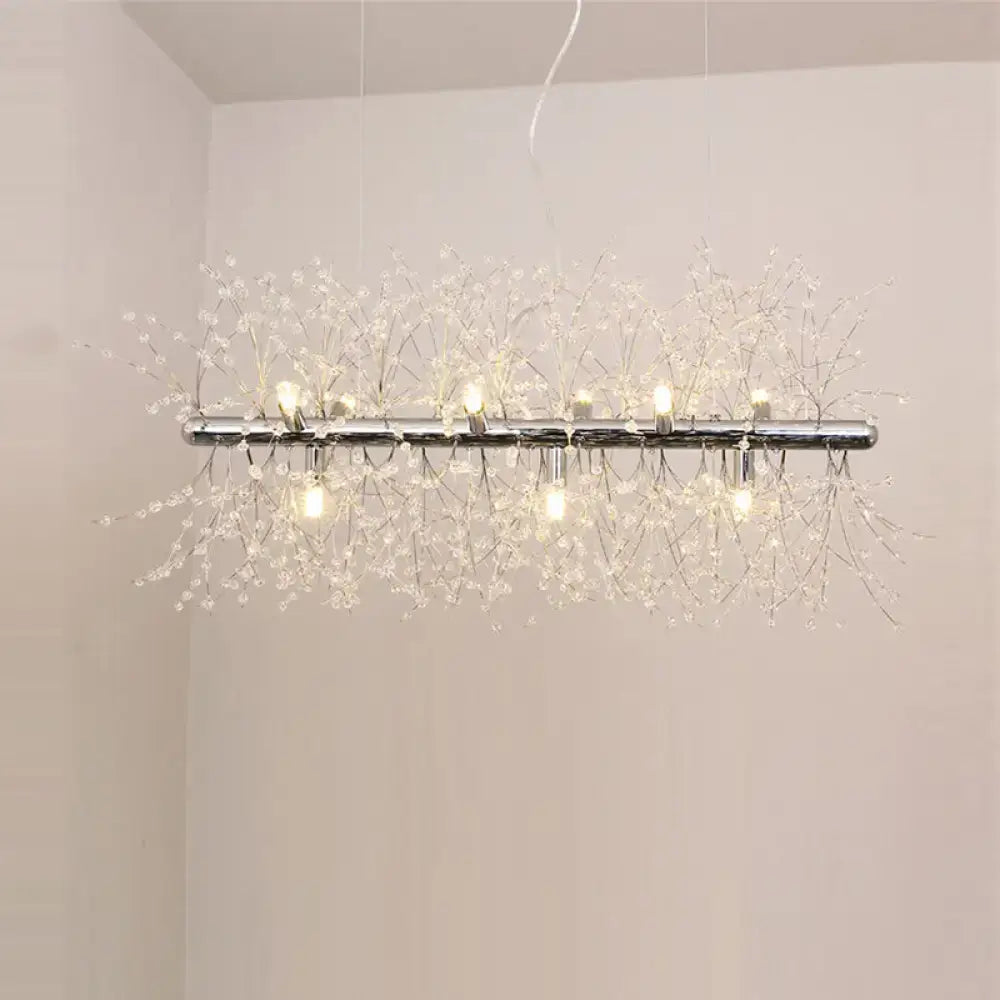 Chrome Gold Flower Ceiling Lamp