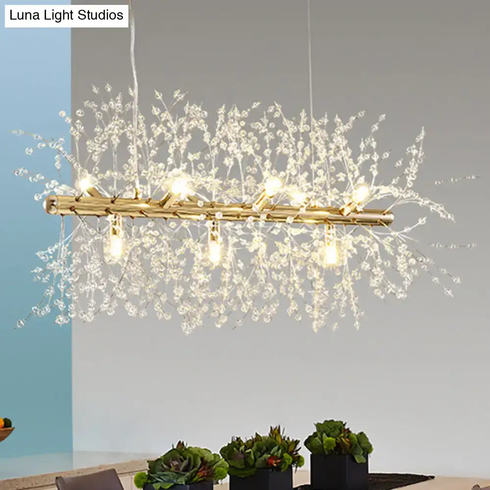 Chrome Gold Flower Ceiling Lamp