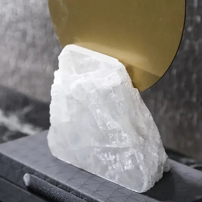 Crystal Metal Geometric Bookends