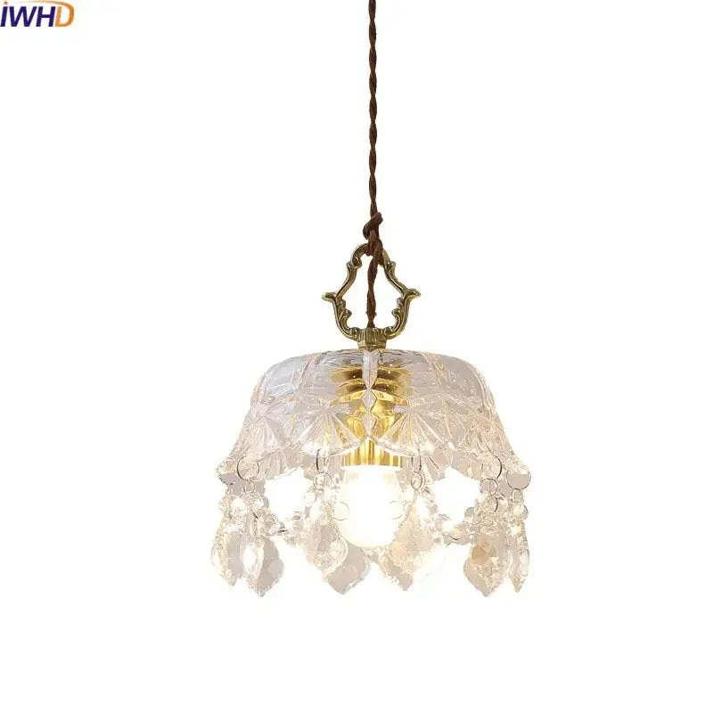 Brass Crystal Pendant Lamp