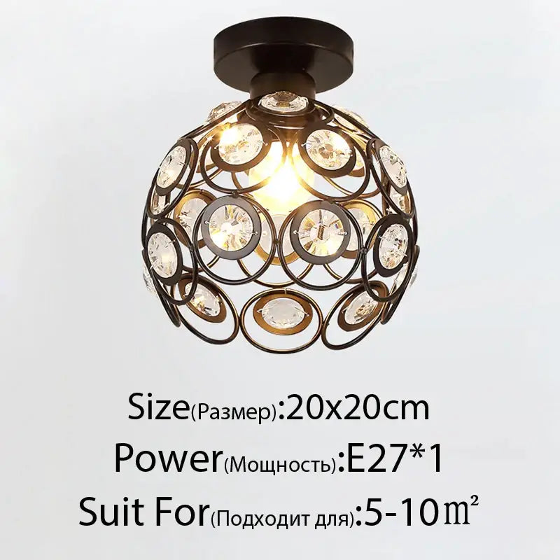 Gold Nordic Crystal 25cm Chandelier