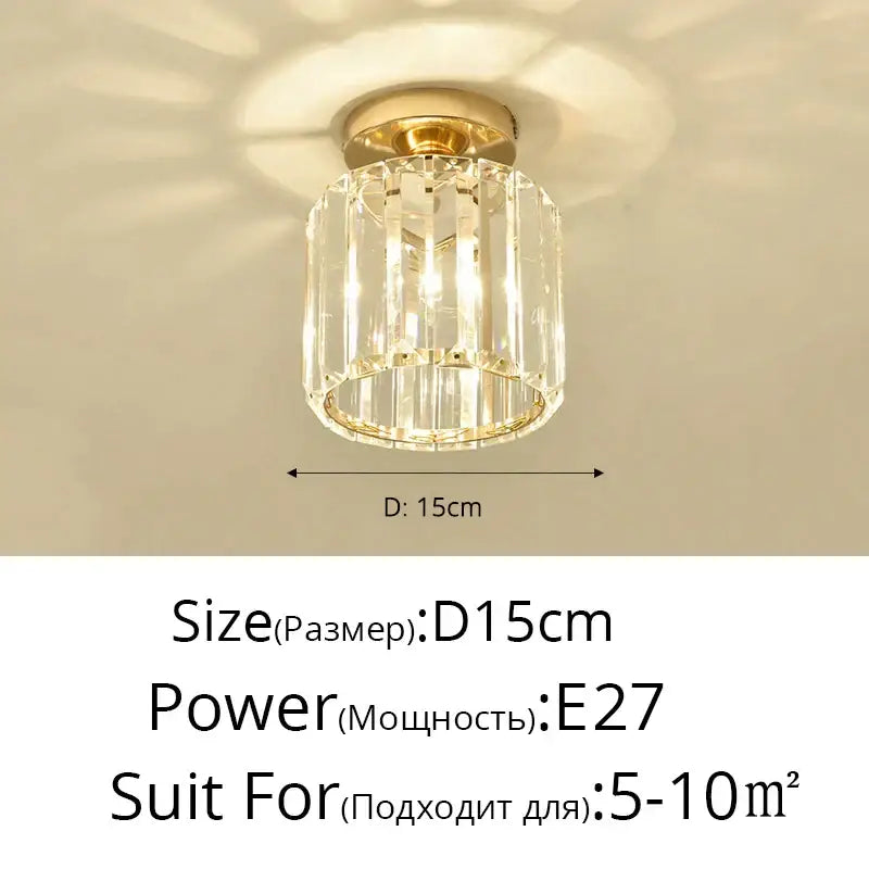 Gold Nordic Crystal 25cm Chandelier