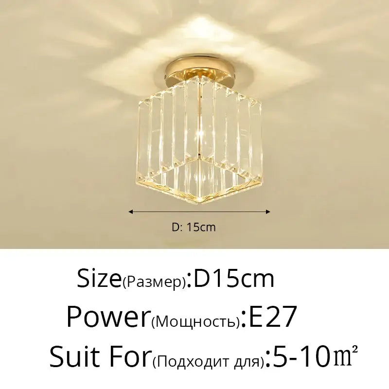 Gold Nordic Crystal 25cm Chandelier