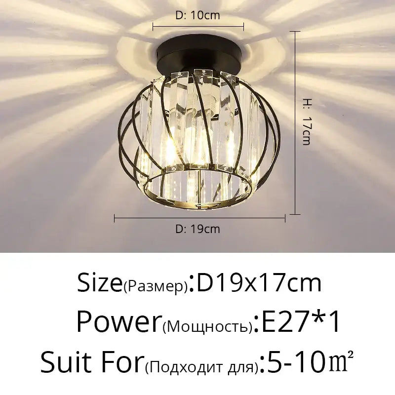 Gold Nordic Crystal 25cm Chandelier