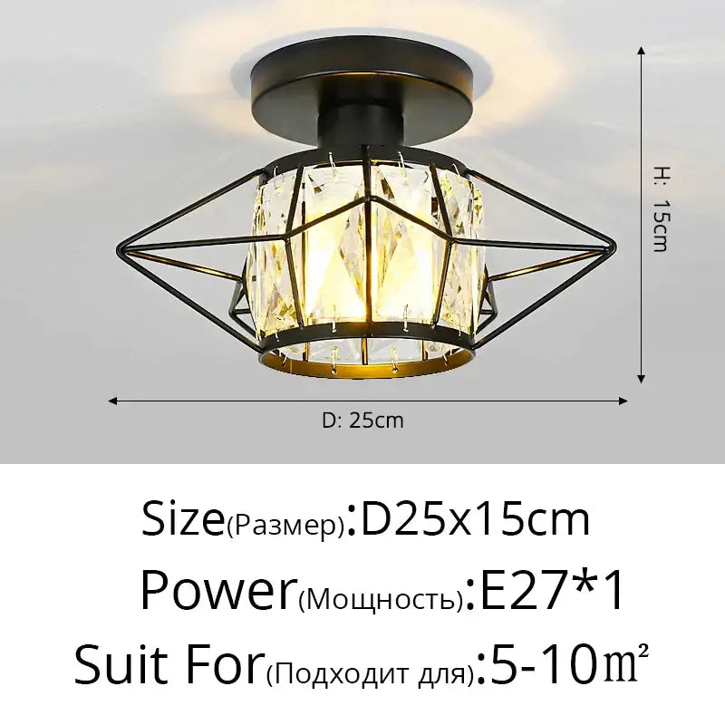 Gold Nordic Crystal 25cm Chandelier