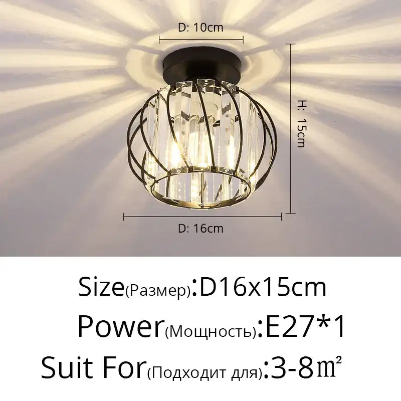 Gold Nordic Crystal 25cm Chandelier