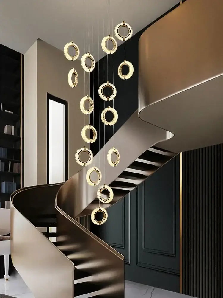 Gold Crystal LED 30-Light Dining Room Chandelier