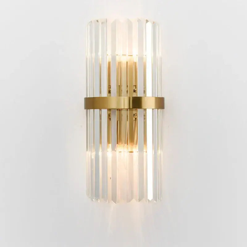 Gold Crystal LED Bedroom Wall Lamp