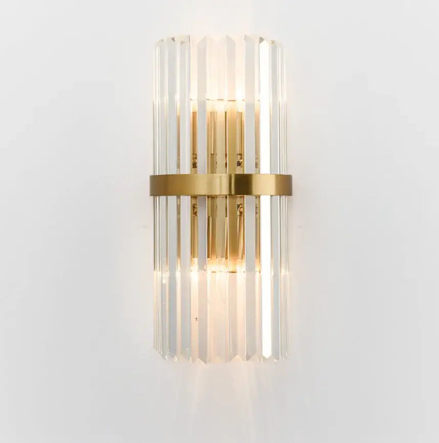 Gold Crystal LED Bedroom Wall Lamp