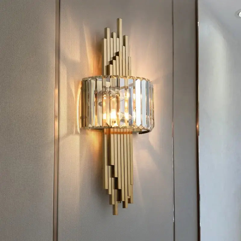 Gold Crystal Glass Wall Lamp