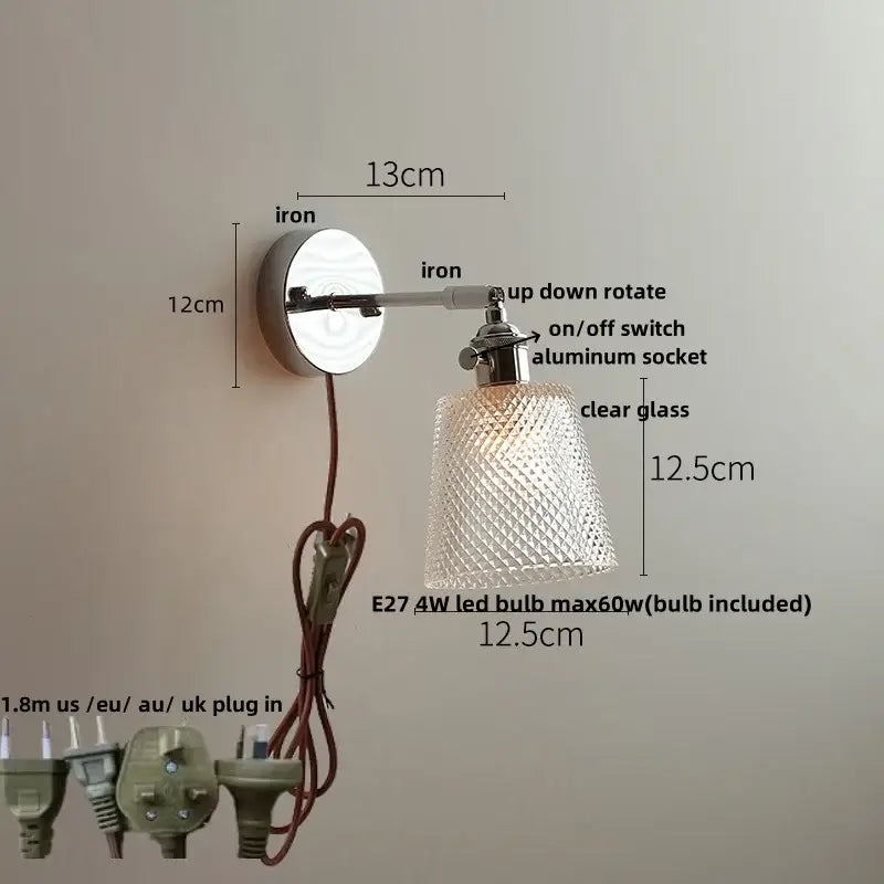 Crystal Iron Wall Sconce