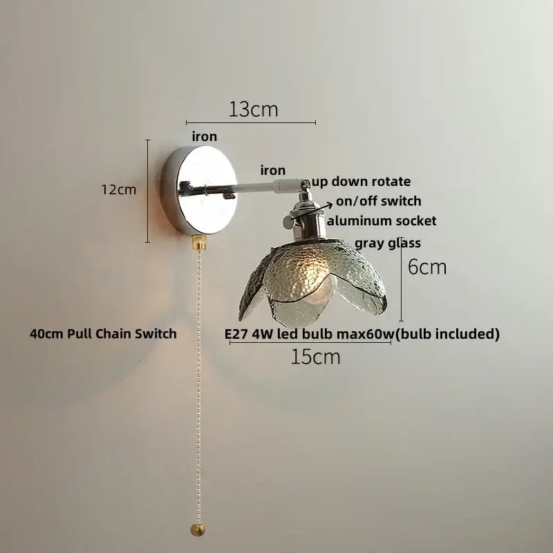 Crystal Iron Wall Sconce