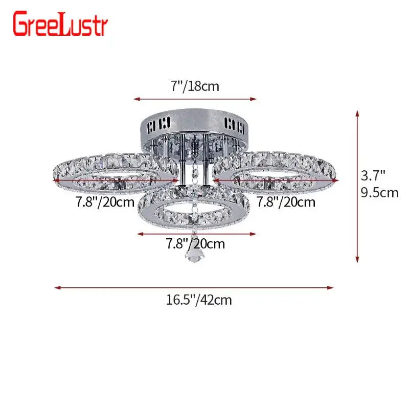 Crystal Ring Ceiling Chandelier