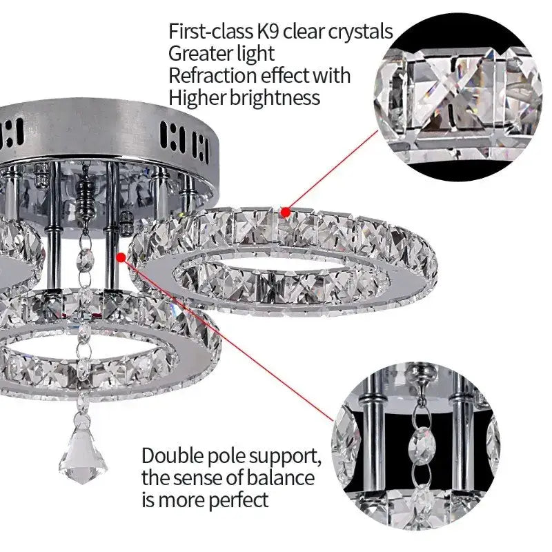 Crystal Ring Ceiling Chandelier