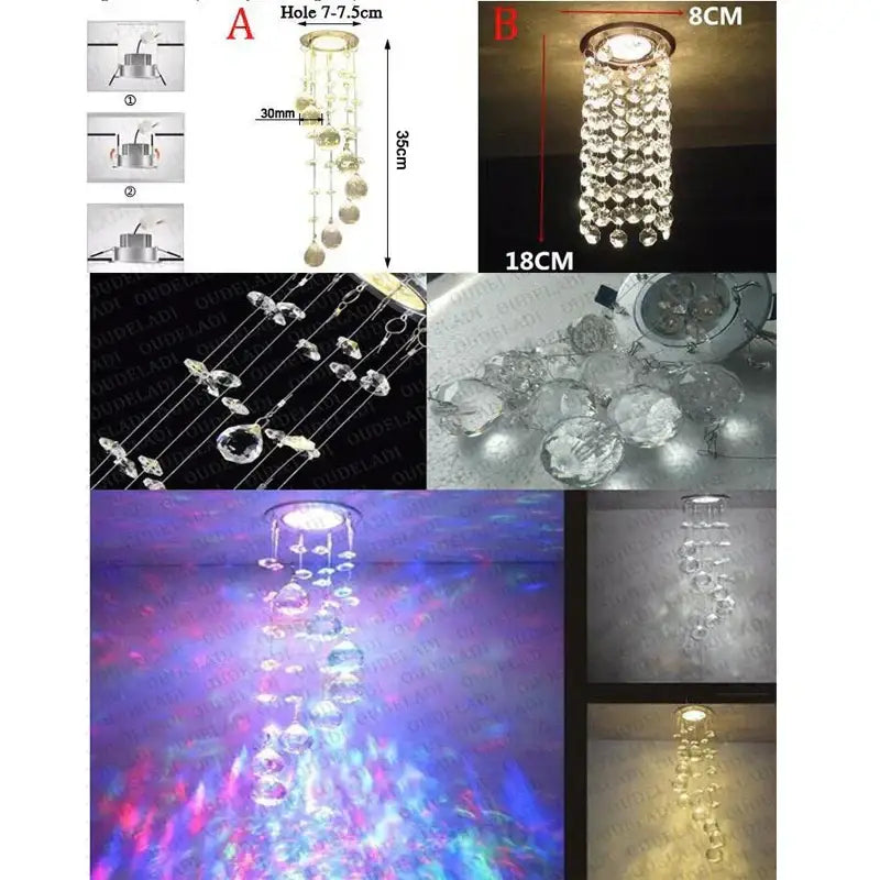 Crystal Teardrop Ceiling Downlight