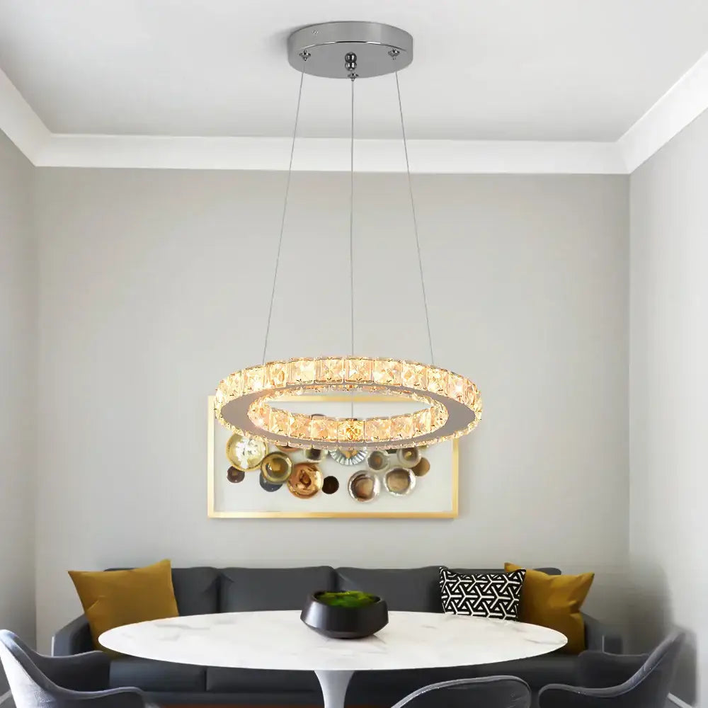 Crystal Adjustable Dining Area Pendant Chandelier