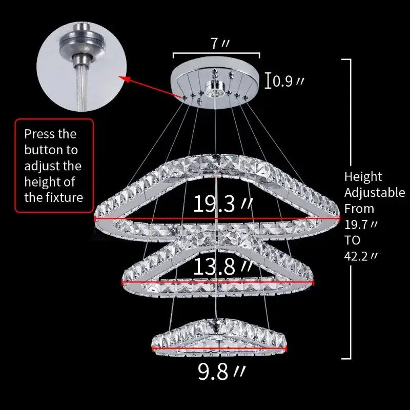 Double Ring Crystal Chandelier