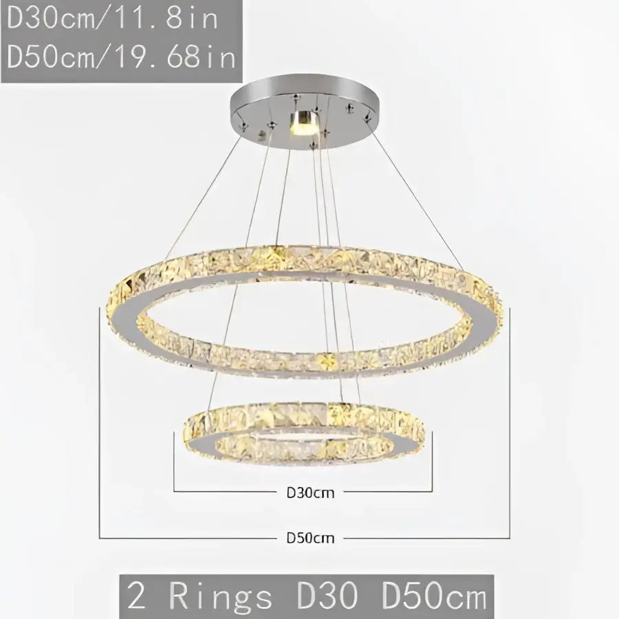 Double Ring Crystal Chandelier