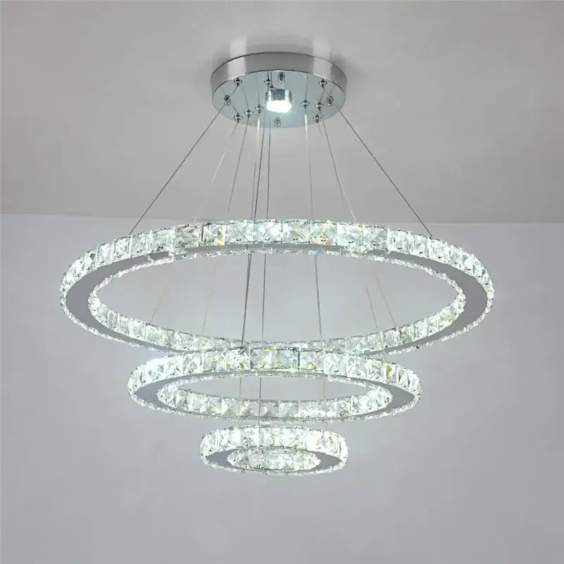 Double Ring Crystal Chandelier