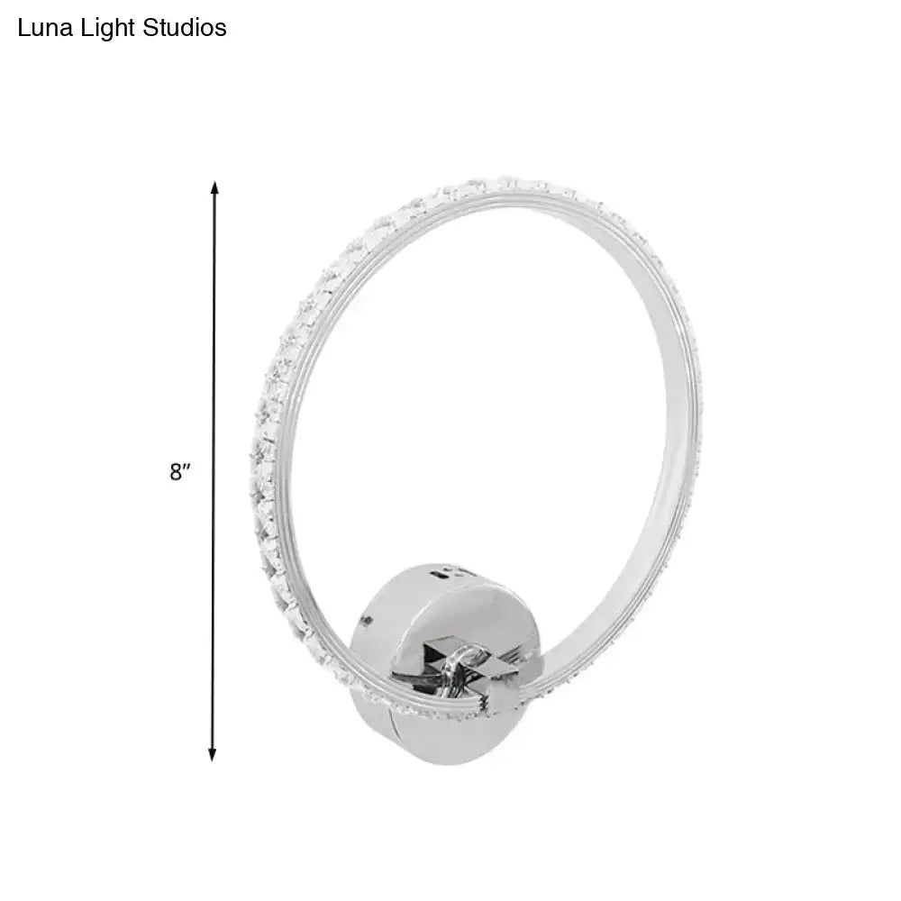 Chrome Crystal 10-Inch Wall Sconce