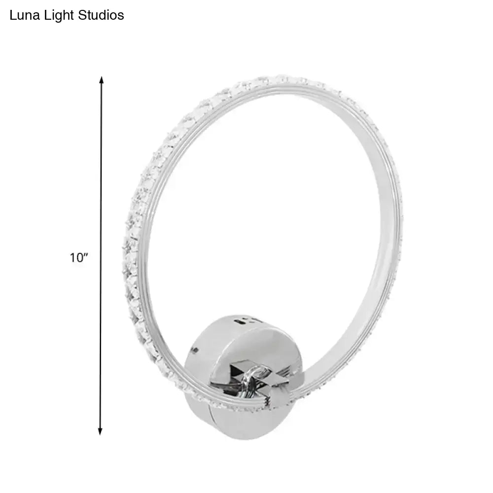 Chrome Crystal 10-Inch Wall Sconce