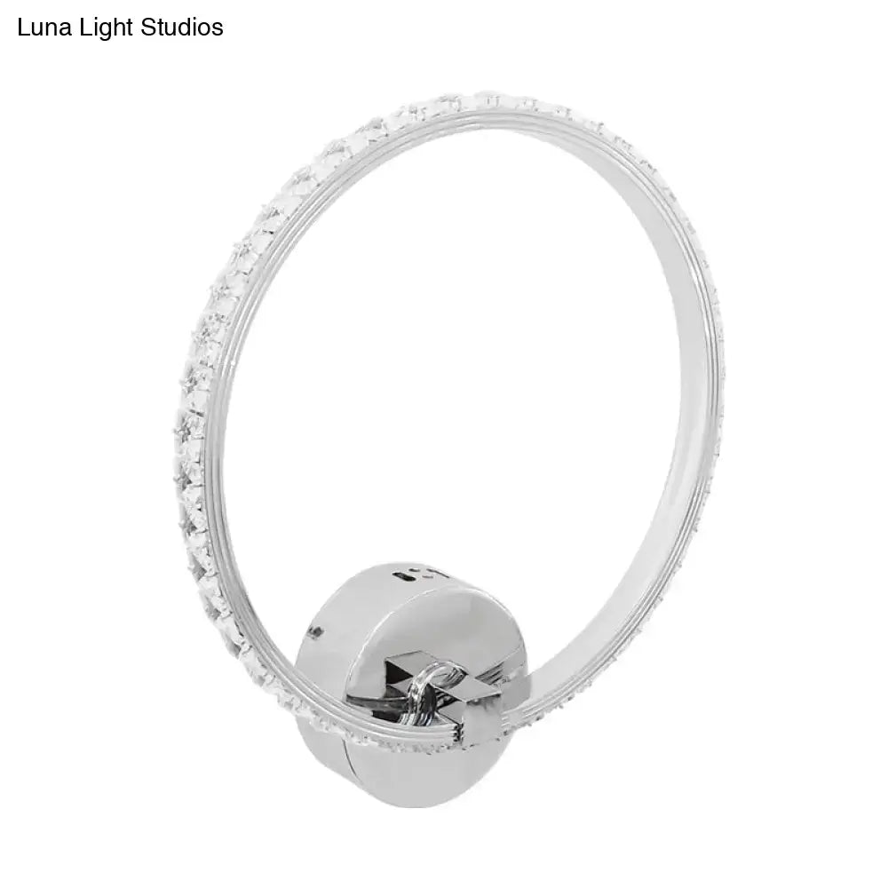 Chrome Crystal 10-Inch Wall Sconce